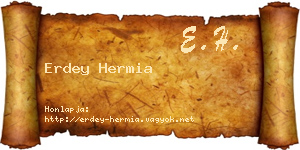Erdey Hermia névjegykártya